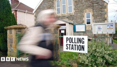File photo dated 15/02/24 of a polling station in a church in Kingswood.