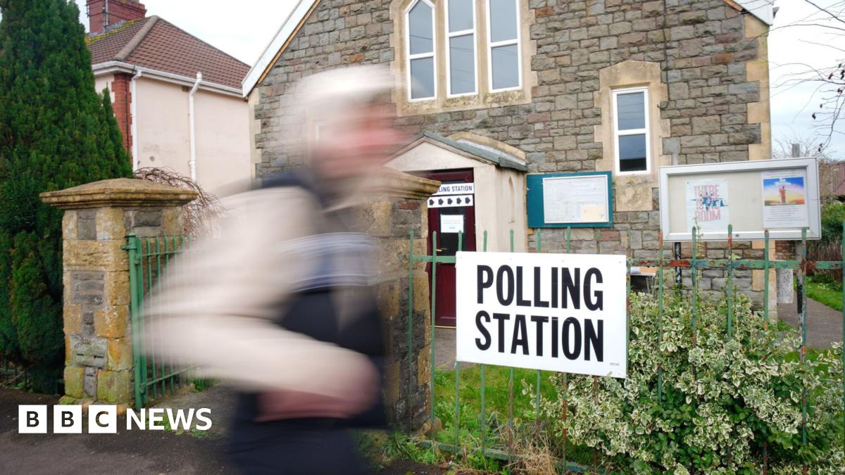 File photo dated 15/02/24 of a polling station in a church in Kingswood.