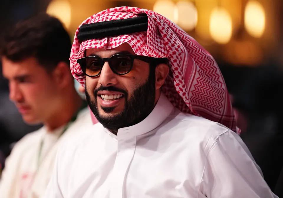His Excellency Turki Alalshikh is seen in attendance during the UFC Fight Night event at Kingdom Arena on June 22, 2024 in Riyadh, Saudi Arabia