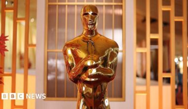 Oscar statuettes are seen backstage during the 97th Annual Oscars at Dolby Theatre on 02 March, 2025 in Hollywood