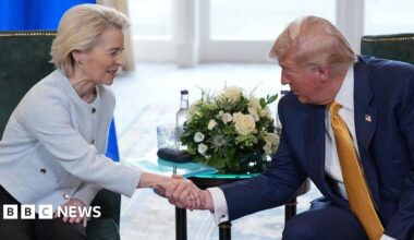 Trump and EU Usrula Van Leyen