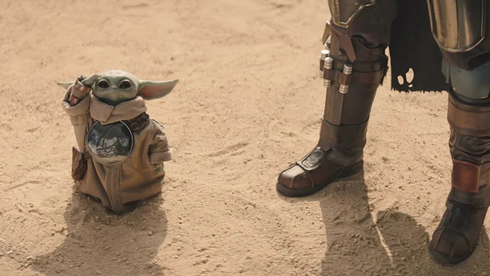 Grogu, also known as ‘Baby Yoda’, appears in ‘The Mandalorian and Grogu’ (Disney)