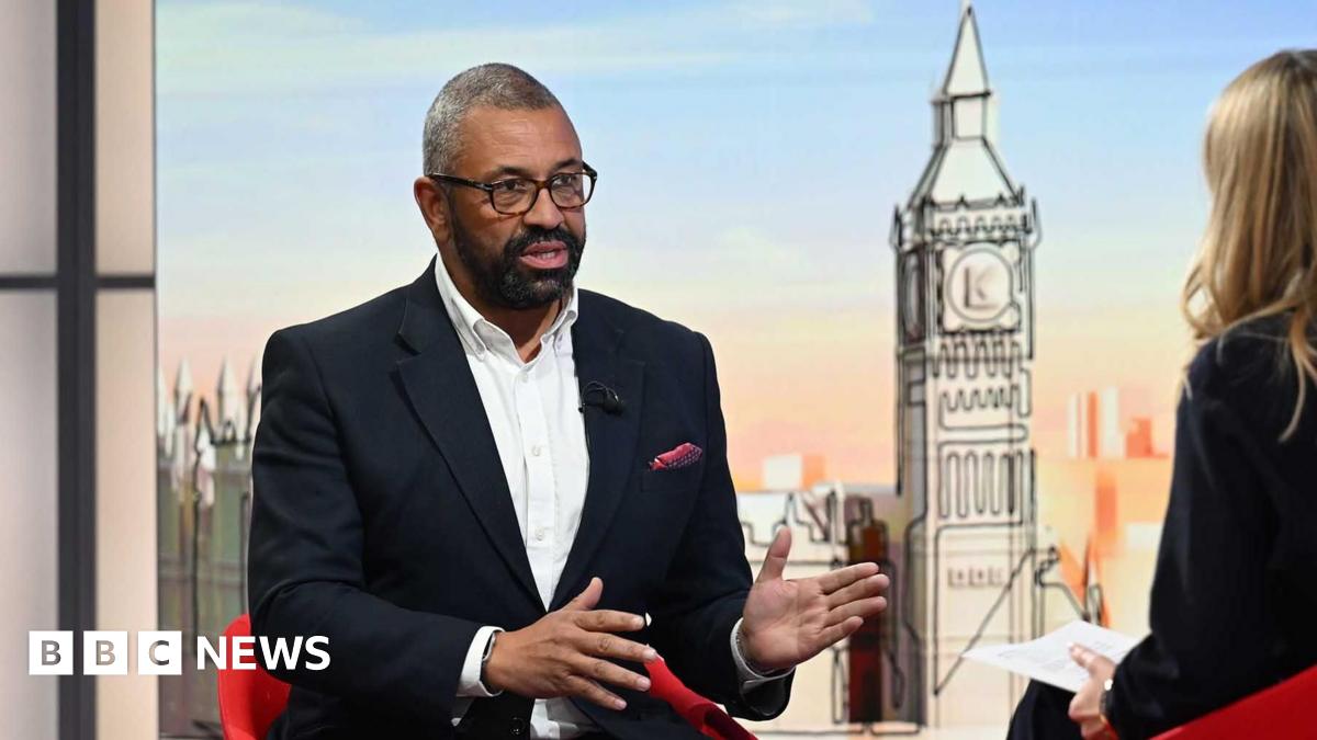 James Cleverly makes a point to Laura Kuenssberg