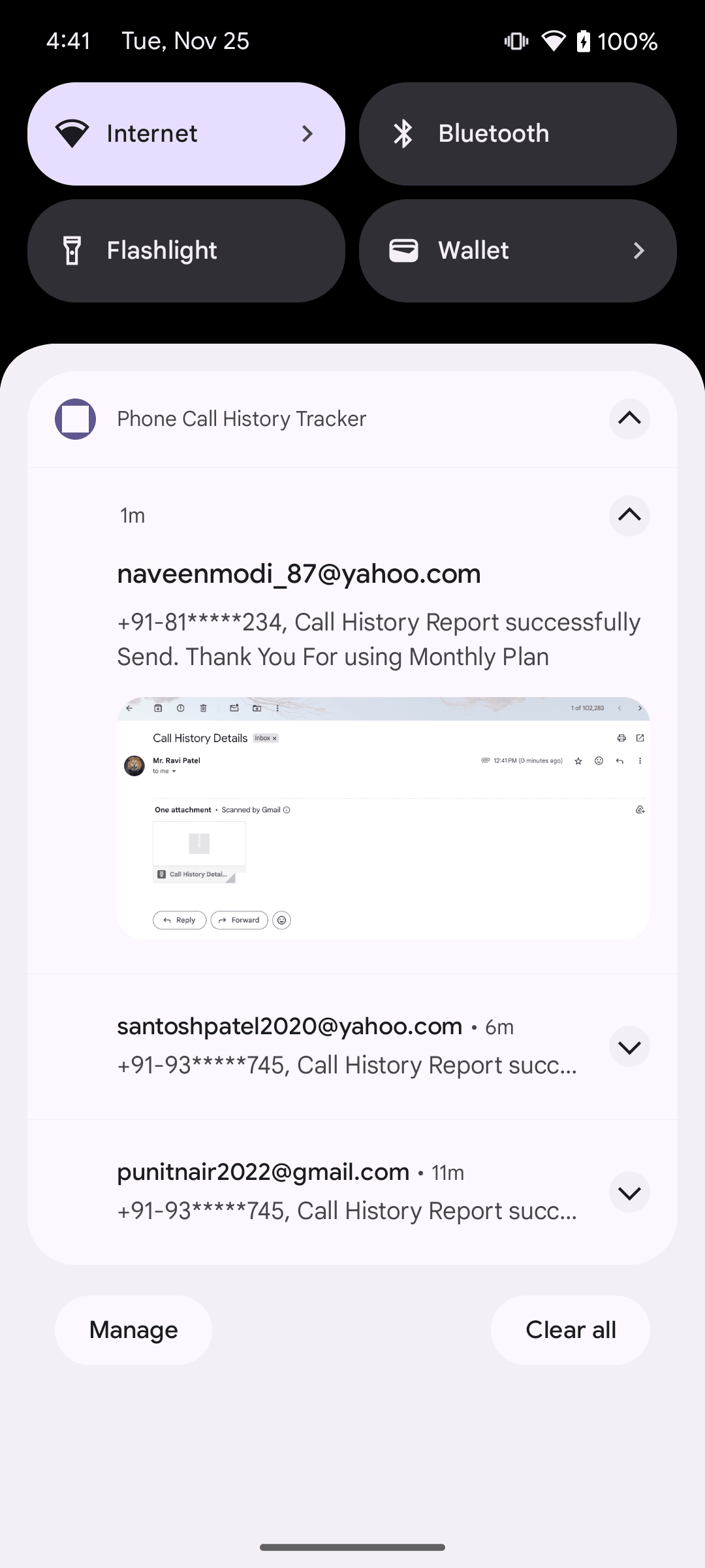 Figure 10. Deceptive notification displayed by CallPhantom to persuade users to subscribe