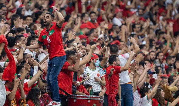 A football crowd A football crowd