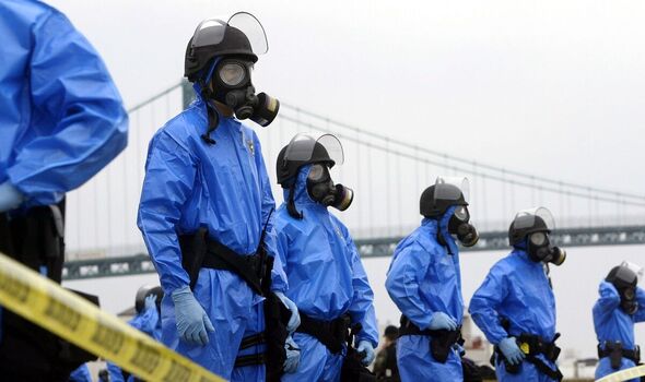 A Hazmat team in Los Angeles A Hazmat team in Los Angeles