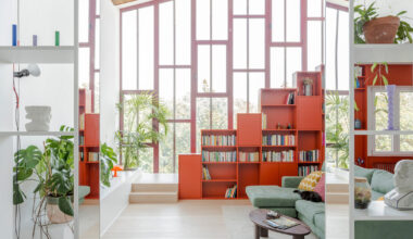pop colors animate renovated 1960s apartment in italy