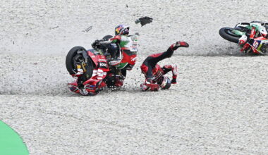 Johann Zarco crashes at the 2026 Catalan MotoGP