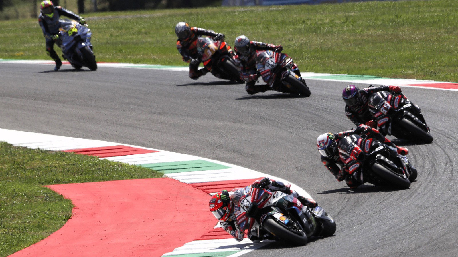 Bagnaia leads, 2026 Italian MotoGP. 