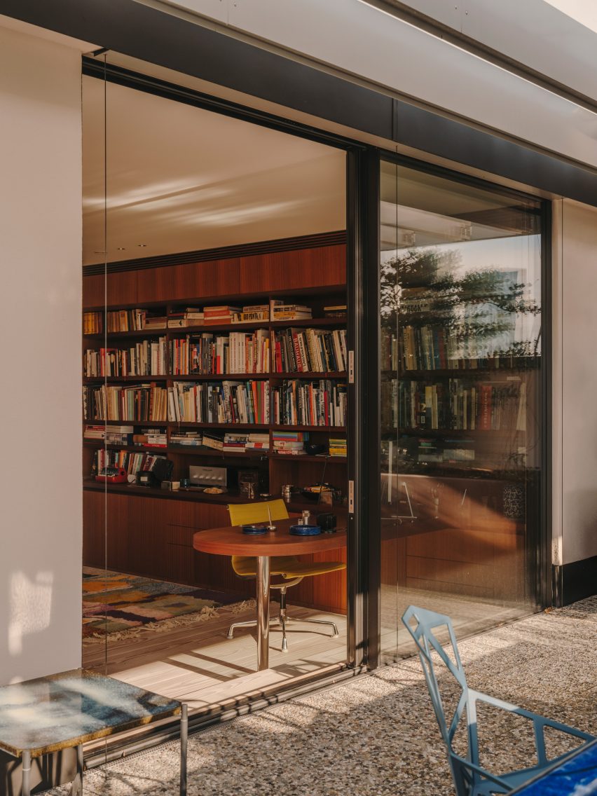 Terrace with sliding doors