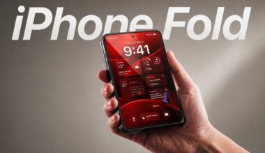 Artist mockup of iPhone Ultra Fold opened like a small tablet, showing flat edges and thin frame.