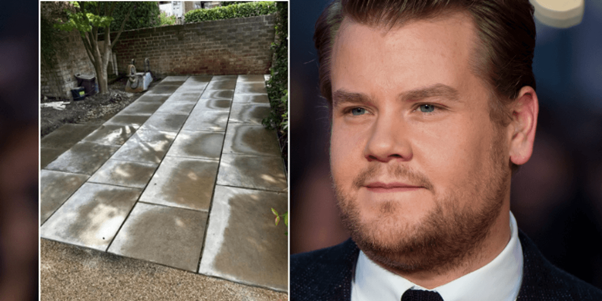 Neighbour row ends in James Corden victory over bins and 'unsightly' paving slabs ends