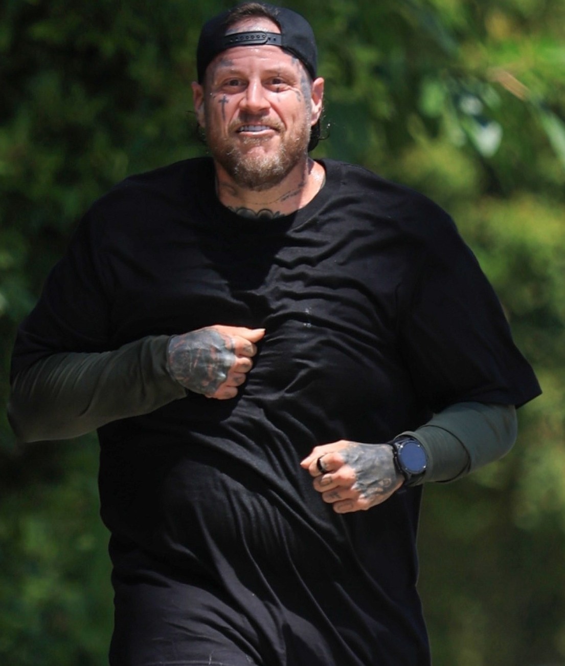 Jelly Roll jogging in Los Angeles