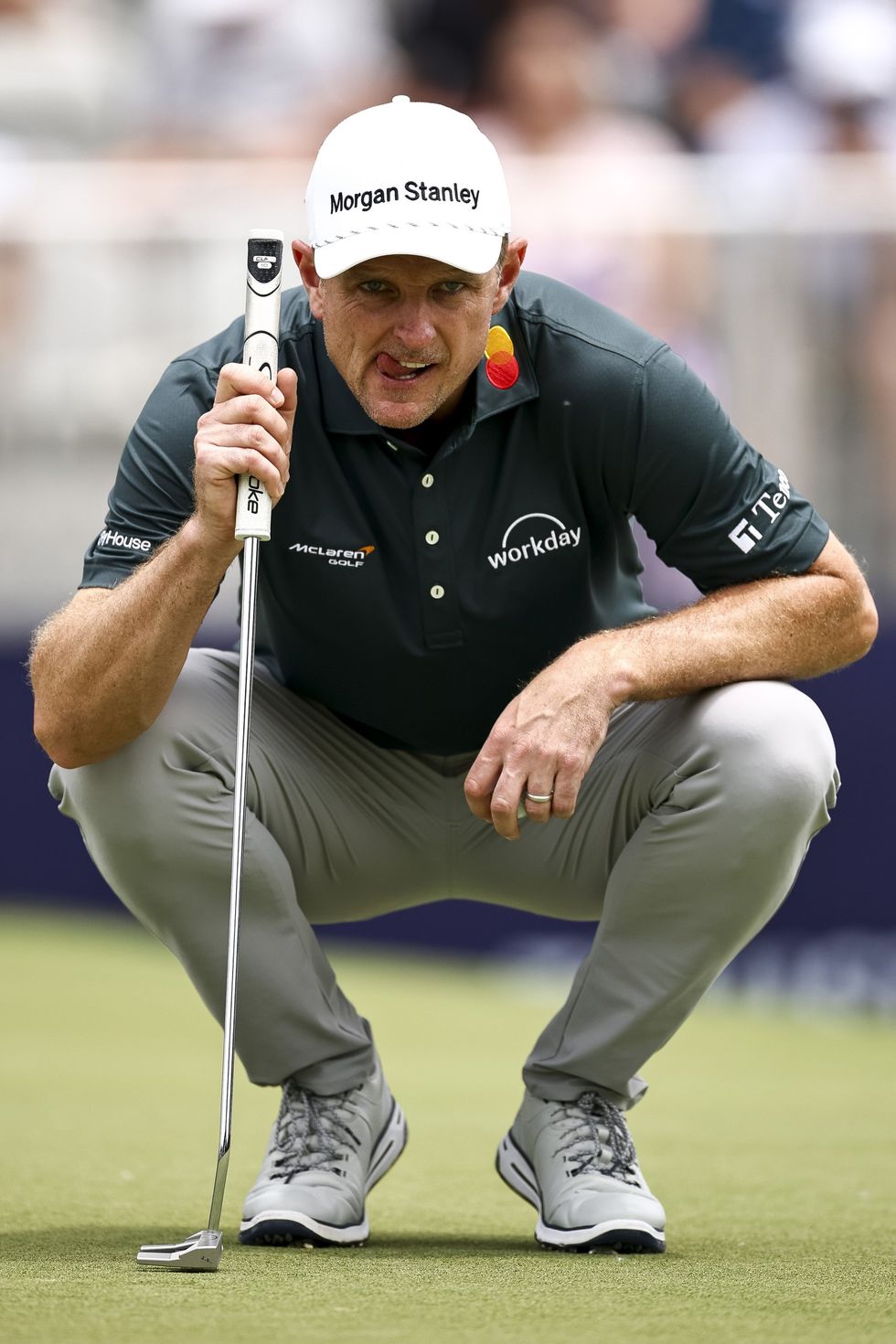 Justin Rose found himself heckled by fans at the Truist Championship