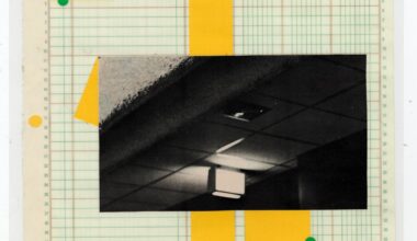 Zander Raymond’s improvised collages are made from daily debris and things you might find in the bin