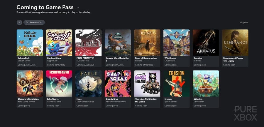 Lots Of Highly-Anticipated Xbox Titles Added To 'Coming Soon' On Game Pass App 2