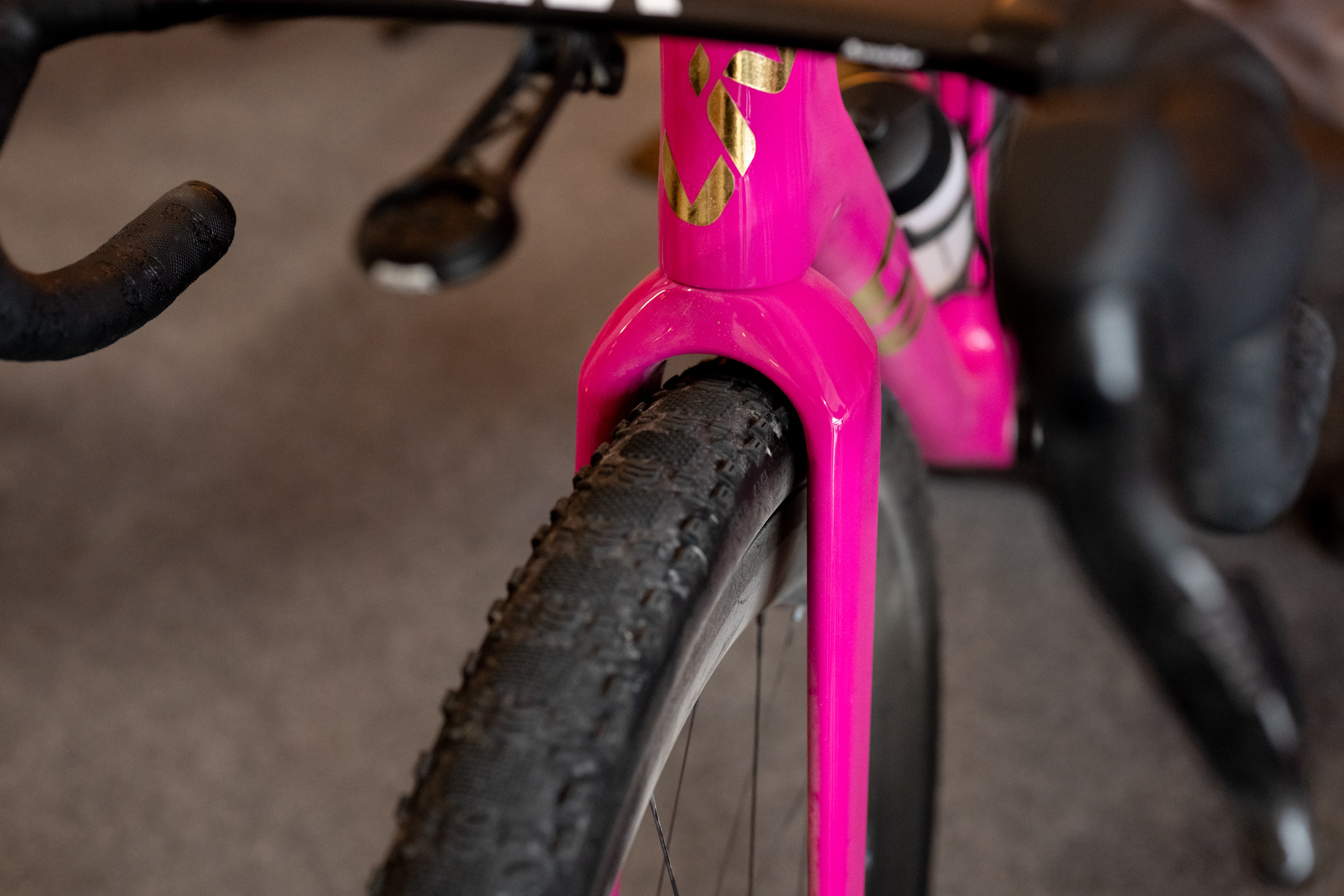 Closeup view of the tyre