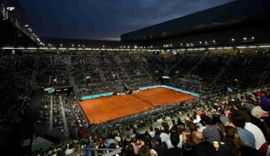 Manolo Santana Stadium at the Mutua Madrid Open.