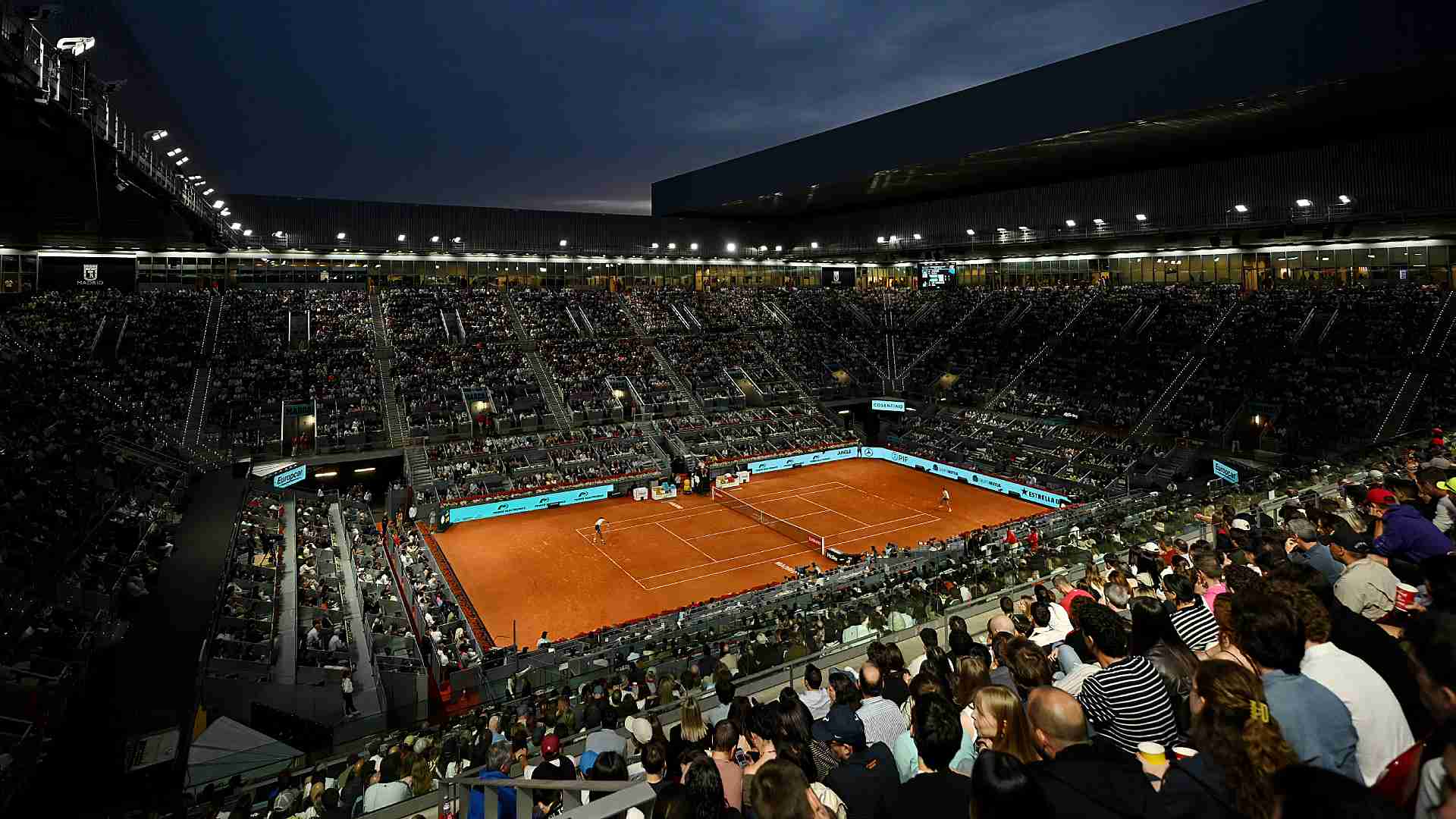 Manolo Santana Stadium at the Mutua Madrid Open.