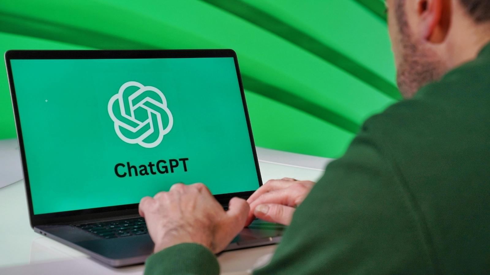 man using chatgpt on his computer