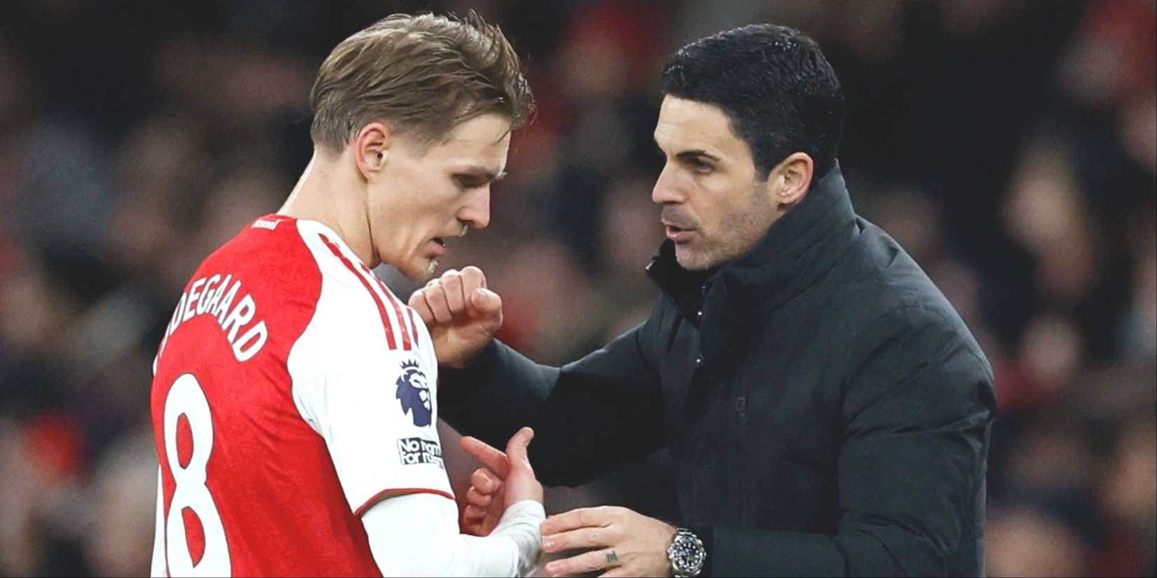 Martin Odegaard and Mikel Arteta