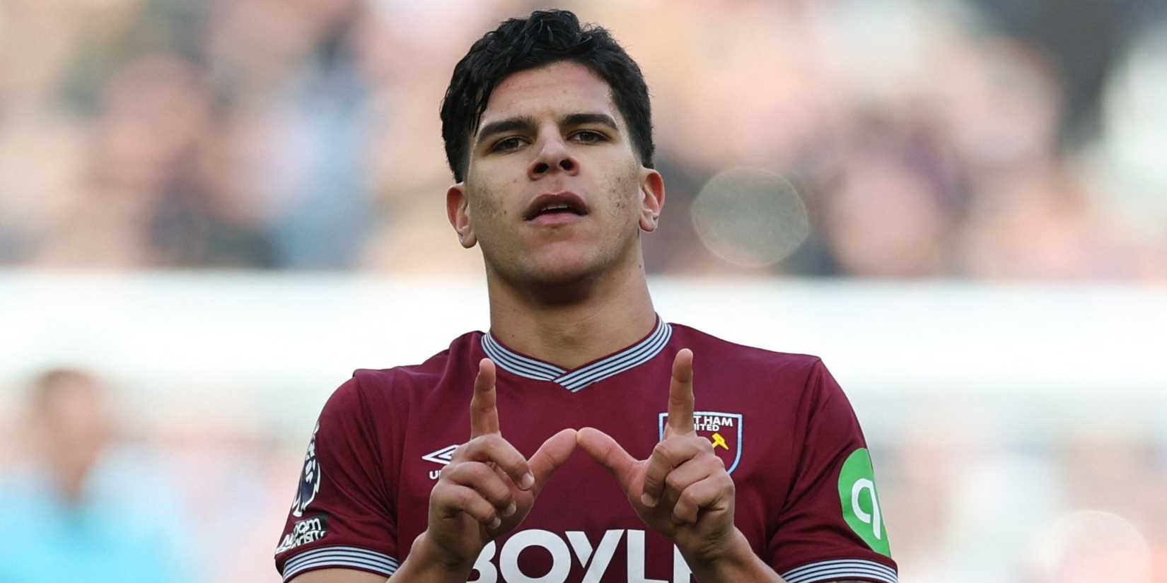 West Ham United's Mateus Fernandes celebrates scoring vs Sunderland