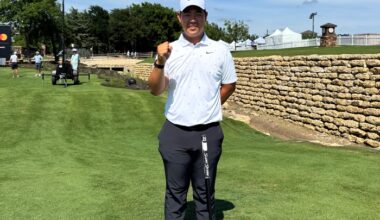 Kim Joo-hyung poses before the opening of The CJ Cup Byron Nelson, vowing to play an active role. Reporter Lim Jungwoo