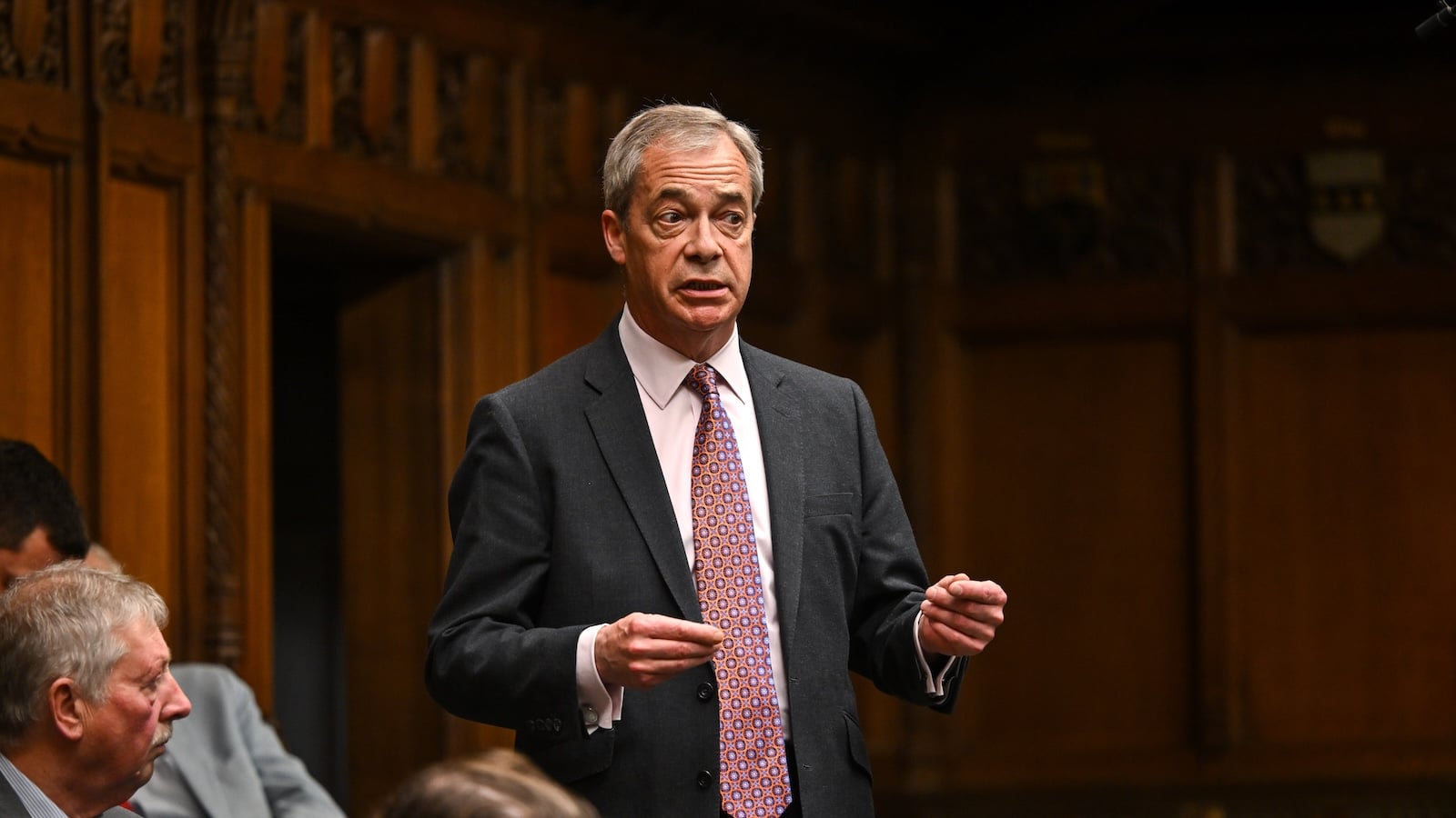 Photo of Nigel Farage in the House of Commons