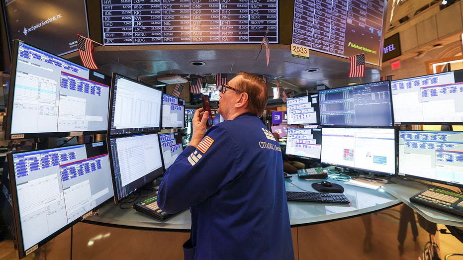 Trader on New York Stock Exchange floor