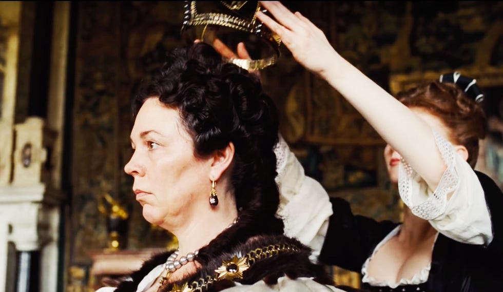 Olivia colman in the favourite, 2018 olivia colman in the favourite, 2018