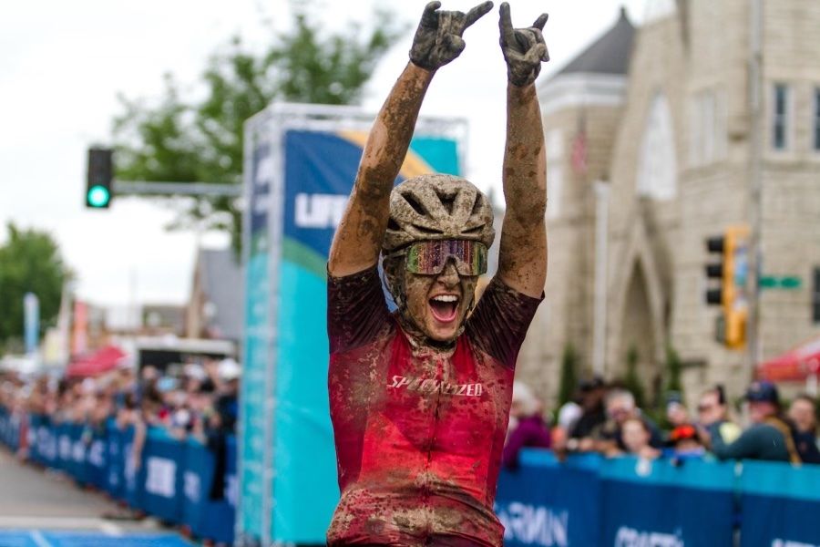 Sofia Gomez Villafa&ntilde;e after winning Unbound 200