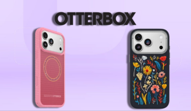 Otterbox logo with phone cases against CNET's commerce backgroung.