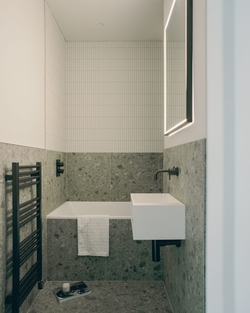 Bathroom with terrazzo tiles