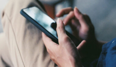 Person using a mobile phone
