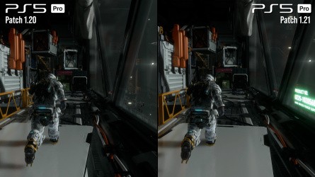 Pragmata PS5 Pro 1.20 vs 1.21 comparison - suit