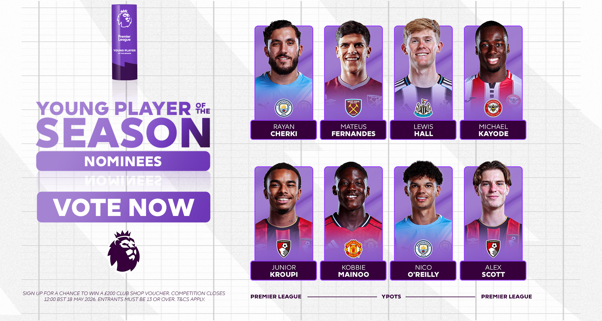 Vote for your Young Player of the Season