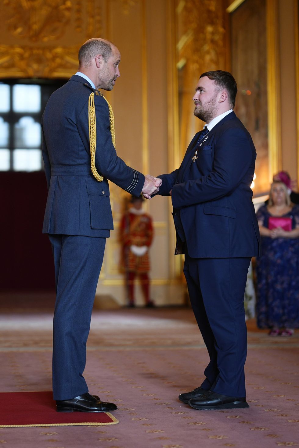 Prince William and Luke Littler