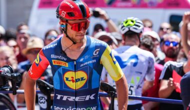 Jonathan Milan at the start of stage 14