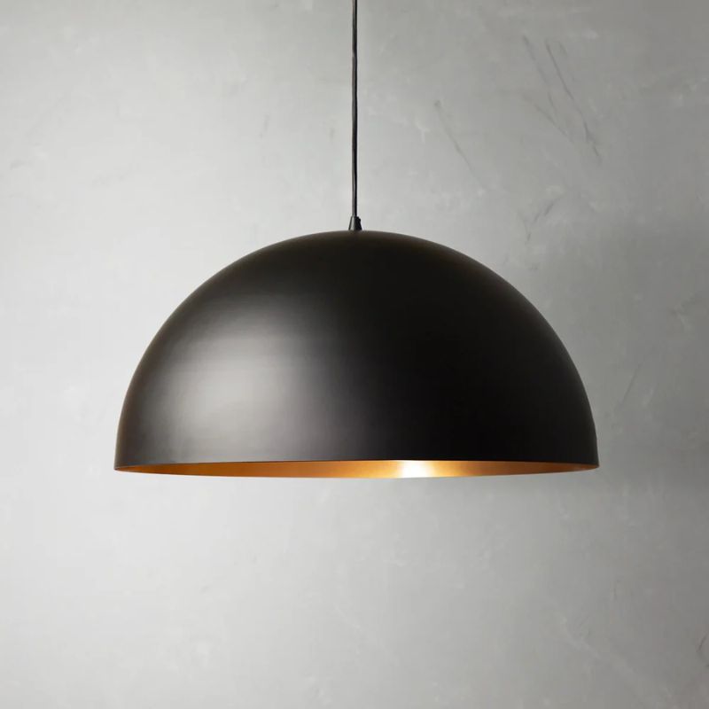 black pendant light