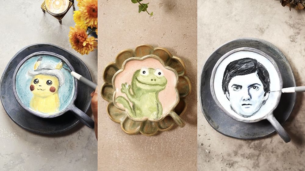 From Hoppers to Hello Kitty and Severance, these latte art animations are on another level