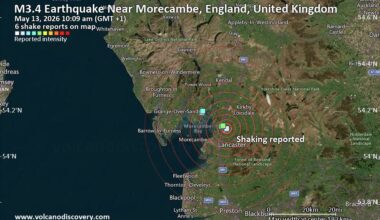 Unconfirmed earthquake or seismic-like event: Near Morecambe, England, United Kingdom, 12 minutes ago