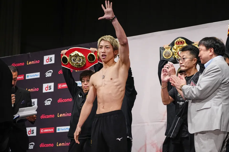 Naoya Inoue weighs in for his fight with Junto Nakatani