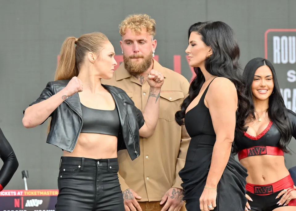 Ronsa Rousey faces off with Gina Carano