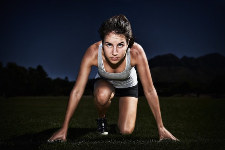 runner on start line