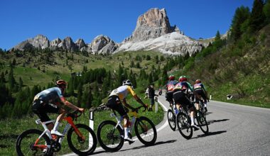 ALLEGHE, ITALY - MAY 29: (L-R) Thymen Arensman of Netherlands and Egan Bernal of Colombia and Netcompany INEOS Cycling Team climbing to the Passo Giau (2226m) during the 109th Giro d&amp;apos;Italia 2026, Stage 19 a 151km stage from Feltre to Alleghe - Piani di Pezze 1467m / #UCIWT / on May 29, 2026 in Alleghe, Italy. (Photo by Dario Belingheri/Getty Images)