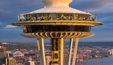Olson Kundig installs double-decker elevators at the Space Needle