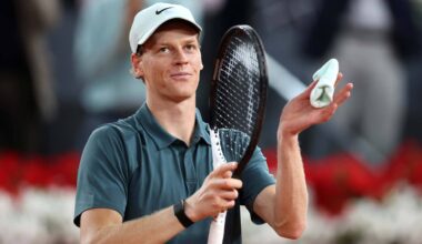 Jannik Sinner during his title run at the Mutua Madrid Open.