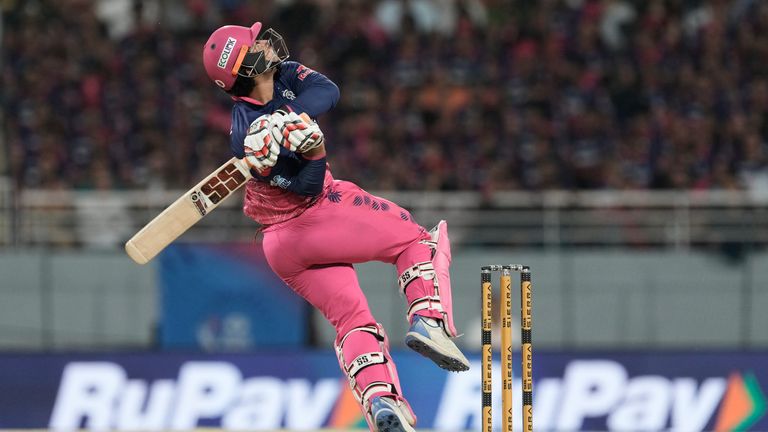 Sooryavanshi smashed his way to a half-century off 31 deliveries