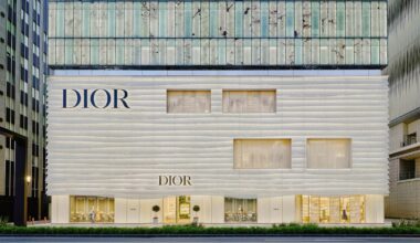 Dior store with undulating facade