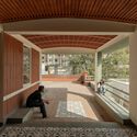 © Studio f/8 - Mr. Dinesh Srila House / Wright Inspires - Interior Photography, Wood, Column, Balcony